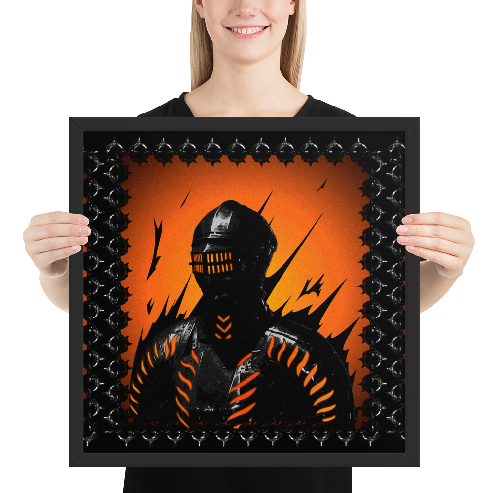 Neon Knight Framed Poster