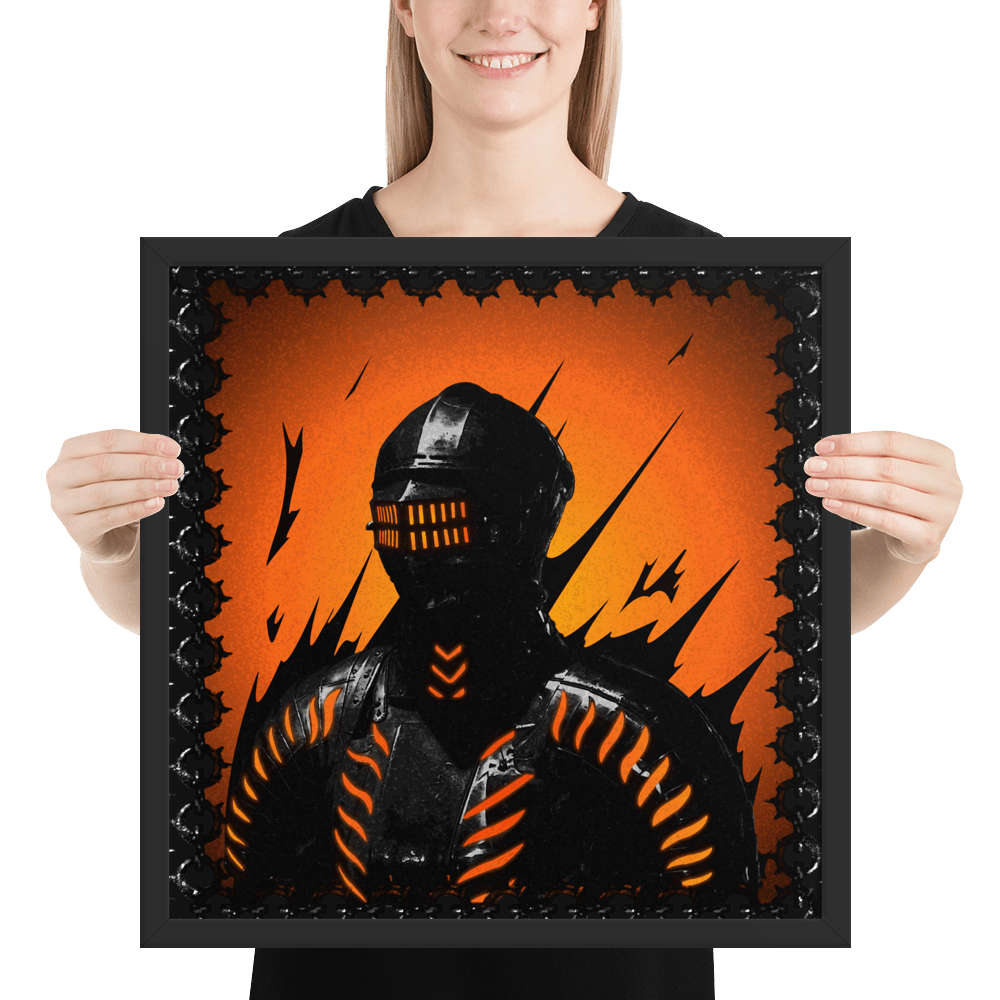 Neon Knight Framed Poster - NeoRebellion