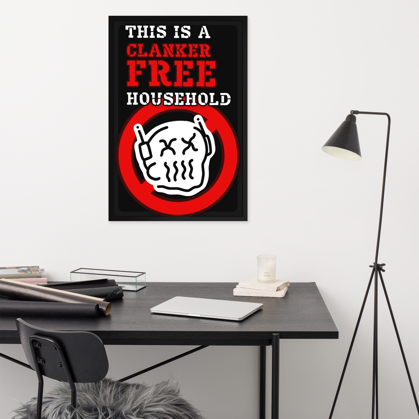 Clanker FREE Household Framed Poster