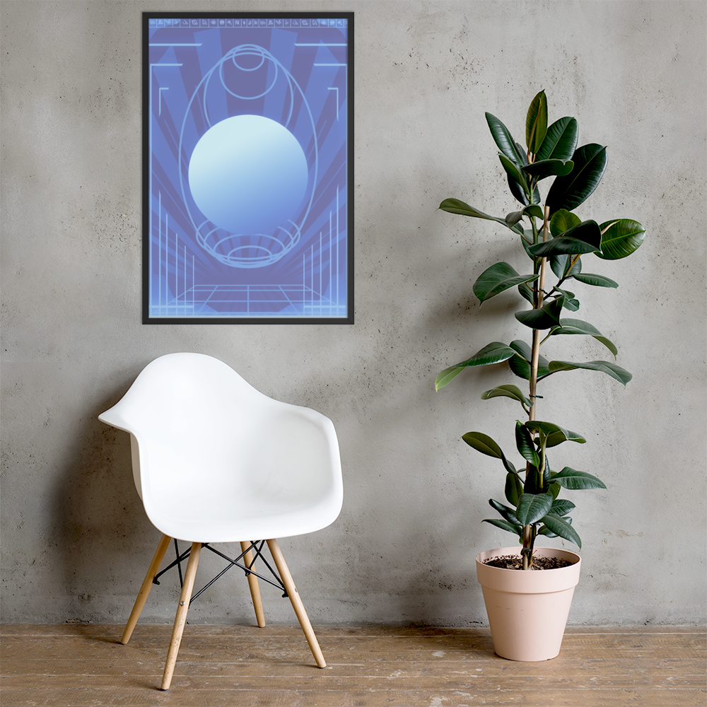 Deep Cyberspace Framed Poster