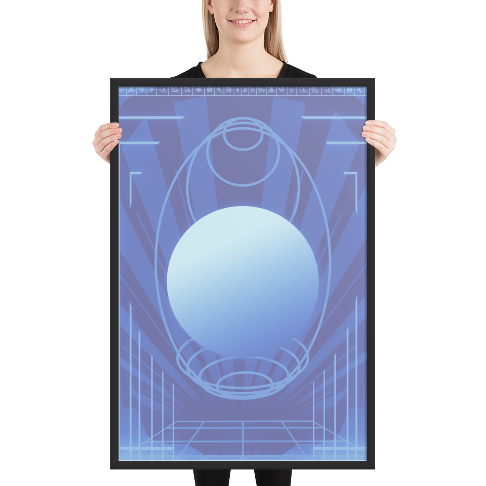 24x36 blue poster with retro scifi design